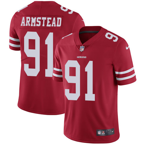 2019 men San Francisco 49ers 91 Armstead red Nike Vapor Untouchable Limited NFL Jersey